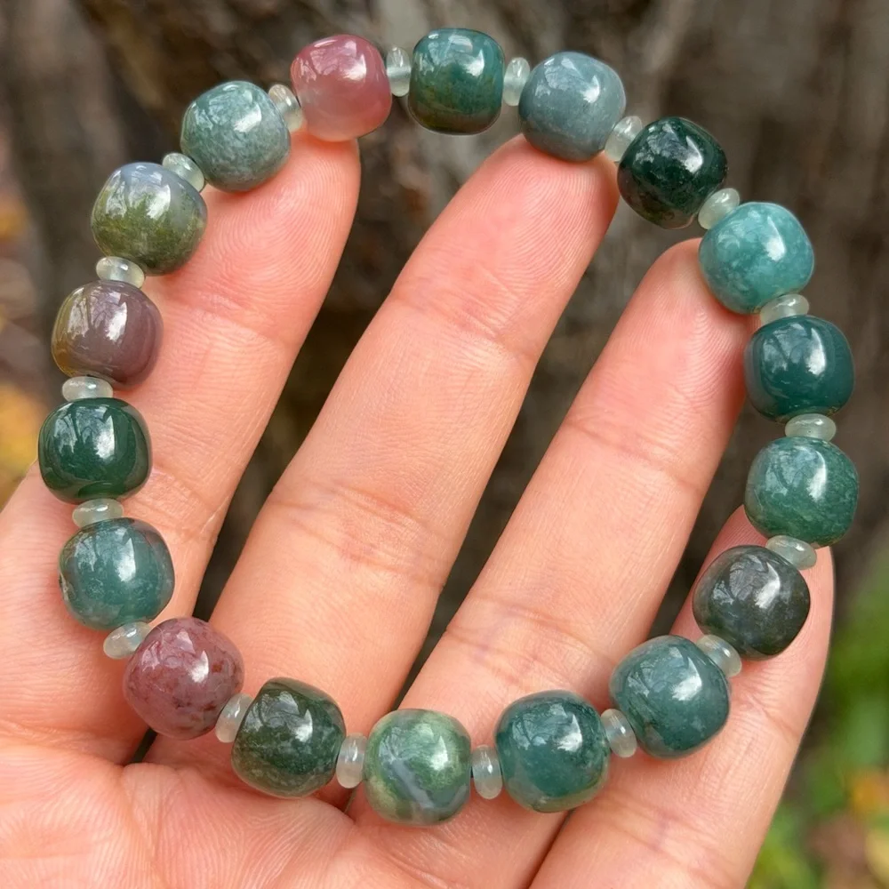 10mm stretchable multicolor ocean jasper bracelet 0889
